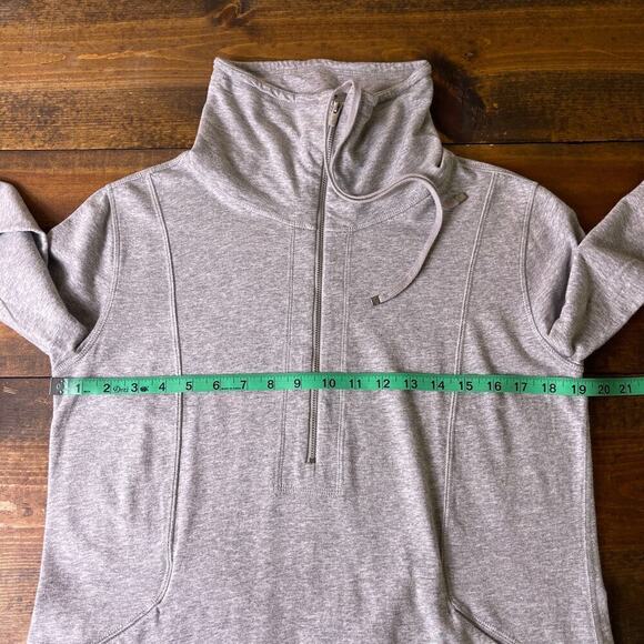 Tommy Bahama Light Grey Cotton Modal Cowl Neck Half Zip Pullover Women's Medium - Picture 8 of 9